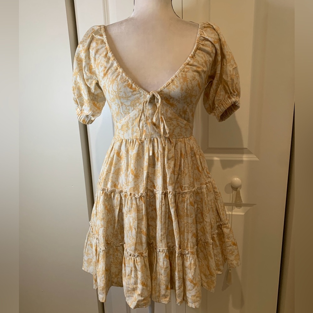 NWT KREWE DU Q Samos Honey Floral Dress - Picture 4 of 8
